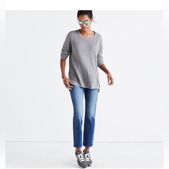 Madewell Wafflestitch Pullover Sweater Charcoal Medium NWT NEW - Picture 13 of 14